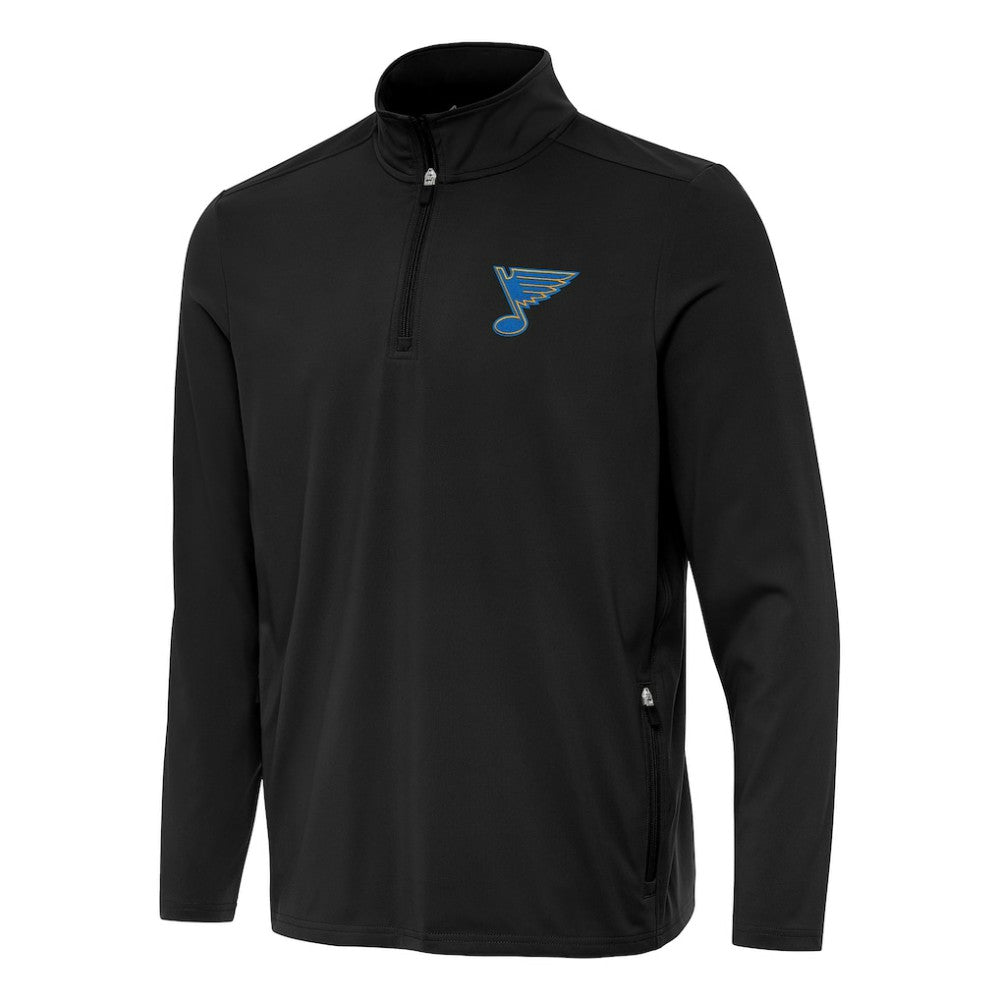 St. Louis Blues Antigua Perilous Quarter-Zip Sweatshirt - Black - NHL 203361989