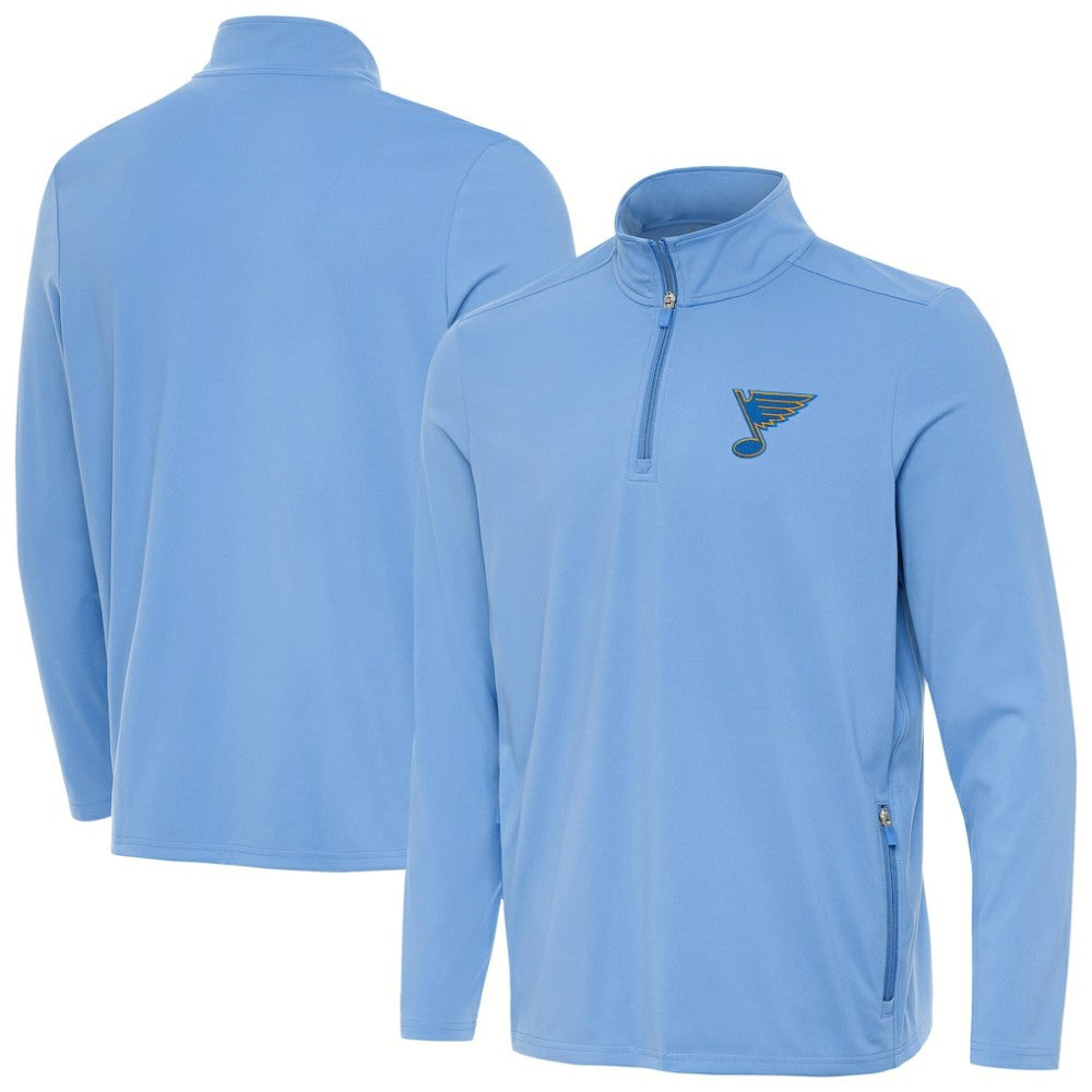 St. Louis Blues Antigua Perilous Quarter-Zip Sweatshirt - Blue - NHL 203361990
