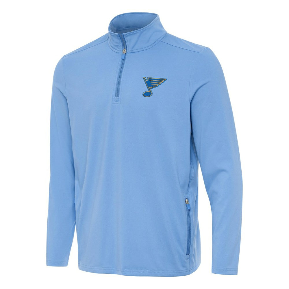 St. Louis Blues Antigua Perilous Quarter-Zip Sweatshirt - Blue - NHL 203361990