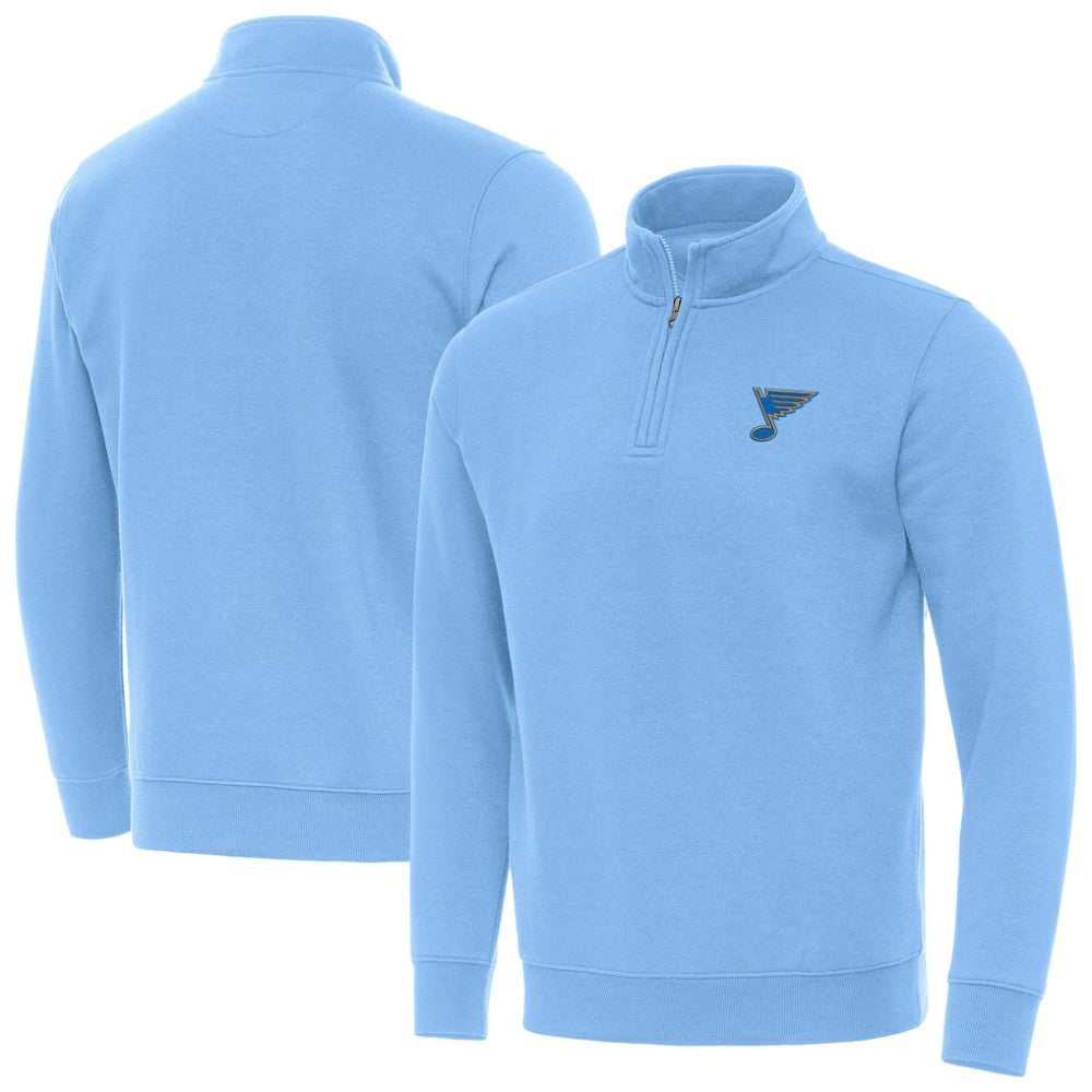 St. Louis Blues Antigua Victory Quarter-Zip Pullover Top - Blue - NHL 203362003