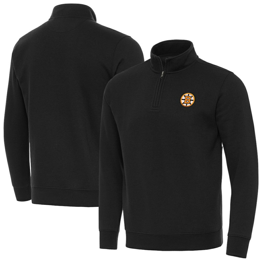 Boston Bruins Antigua Victory Quarter-Zip Pullover Top - Black - NHL 203362004