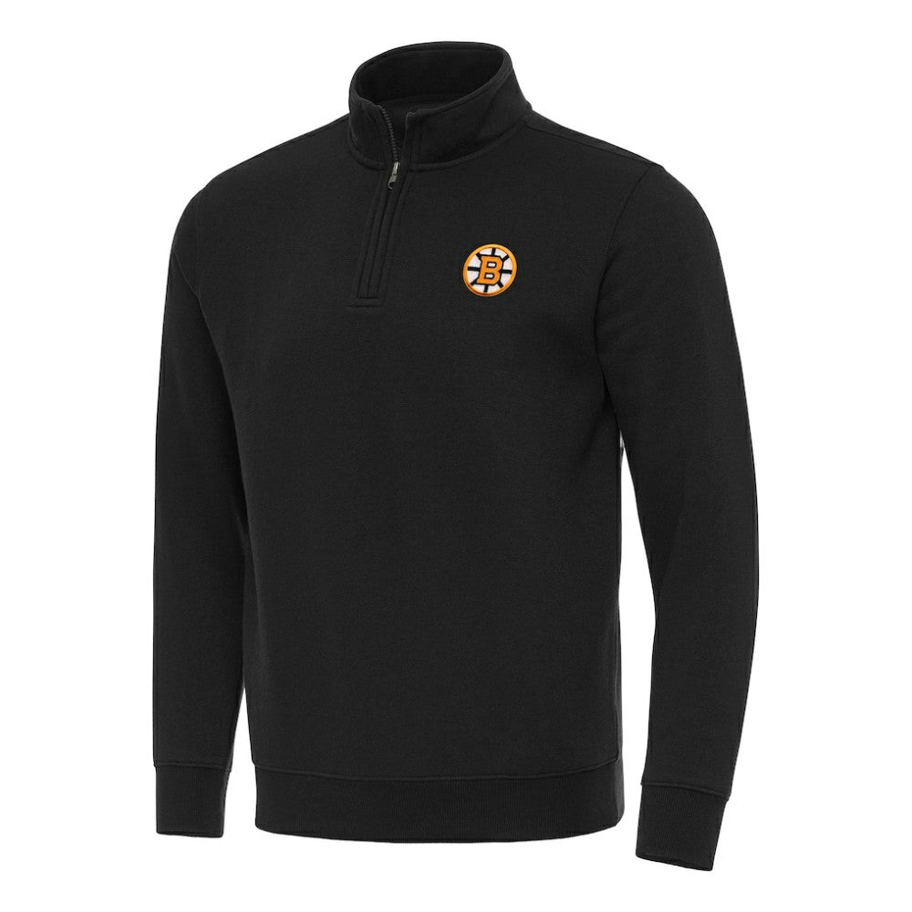 Boston Bruins Antigua Victory Quarter-Zip Pullover Top - Black - NHL 203362004