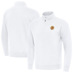 Boston Bruins Antigua Victory Quarter-Zip Pullover Top - White - NHL 203362005