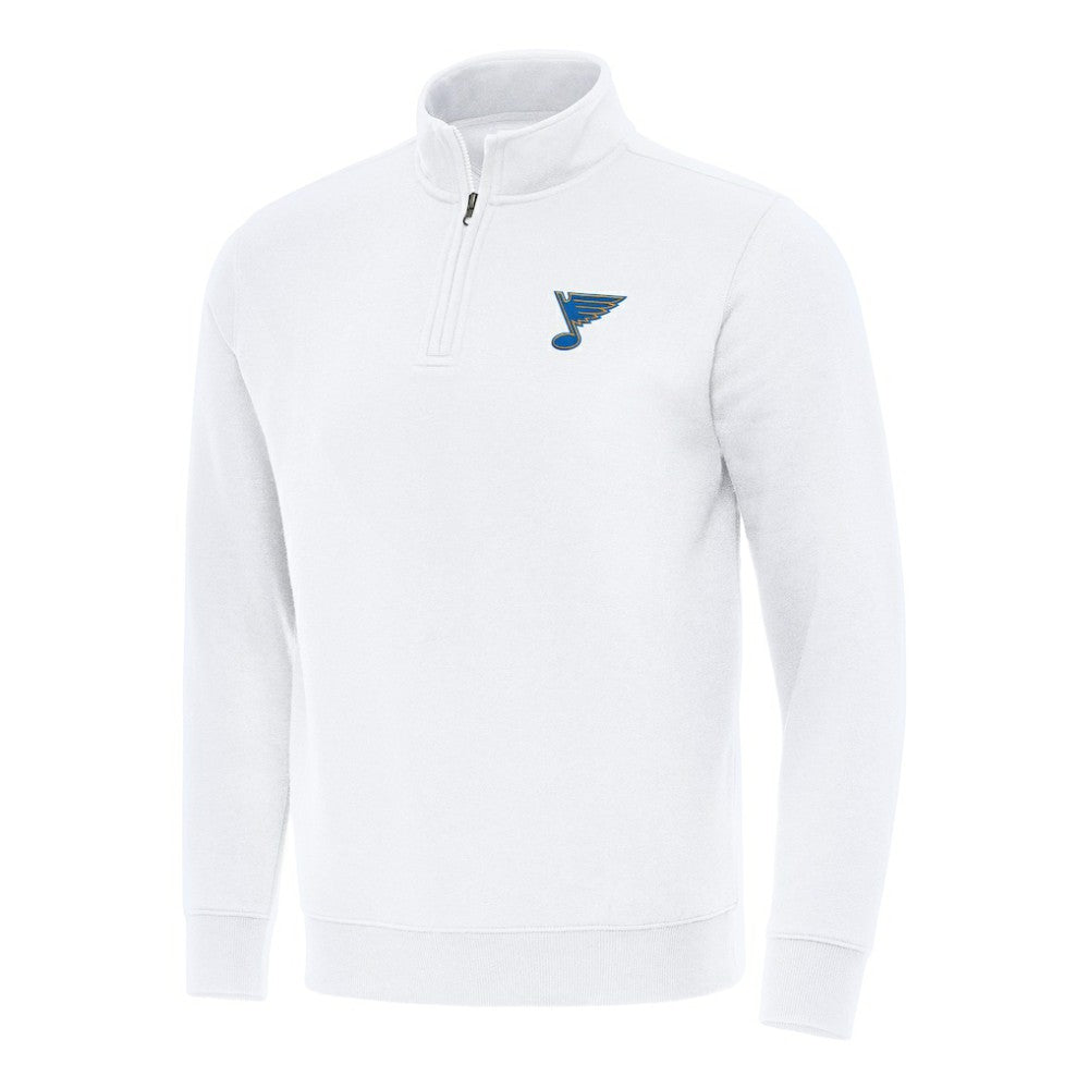 St. Louis Blues Antigua Victory Quarter-Zip Pullover Top - White - NHL 203362006