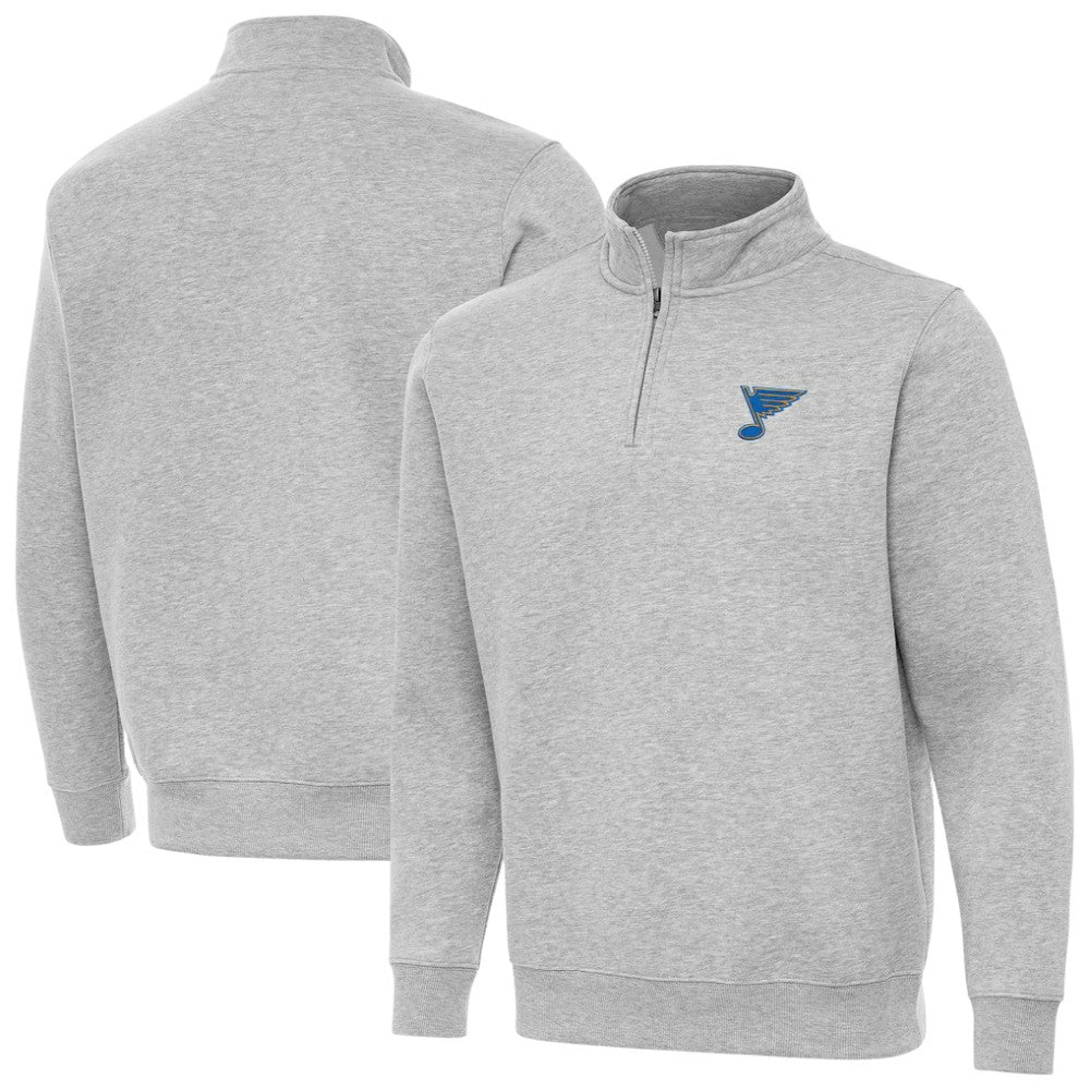 St. Louis Blues Antigua Victory Quarter-Zip Pullover Top - Heather Gray - NHL 203362007