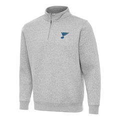 St. Louis Blues Antigua Victory Quarter-Zip Pullover Top - Heather Gray - NHL 203362007