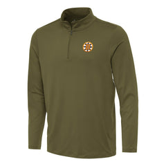 Boston Bruins Antigua Reprocess Quarter-Zip Pullover - Olive - NHL 203362026