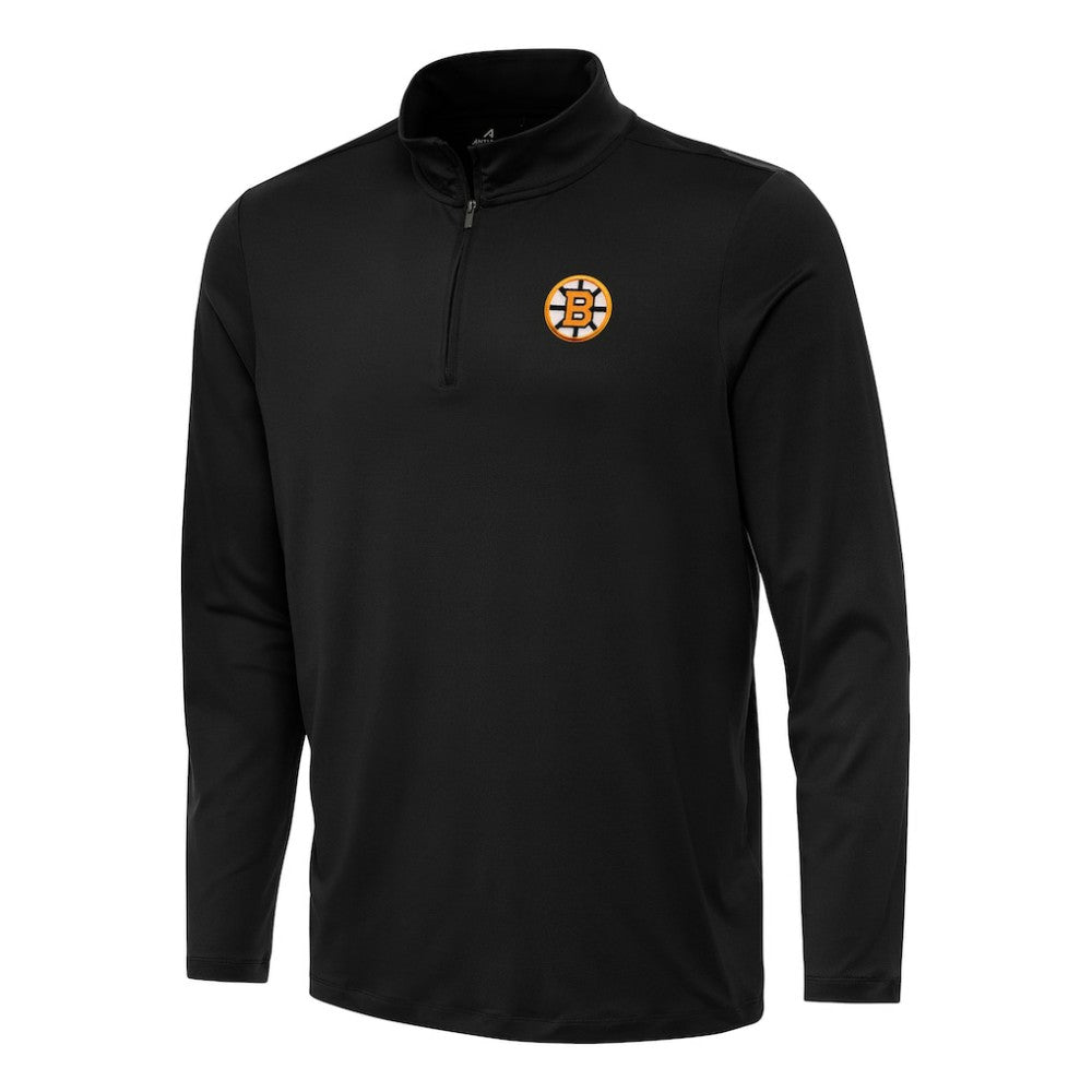 Boston Bruins Antigua Reprocess Quarter-Zip Pullover - Black - NHL 203362028