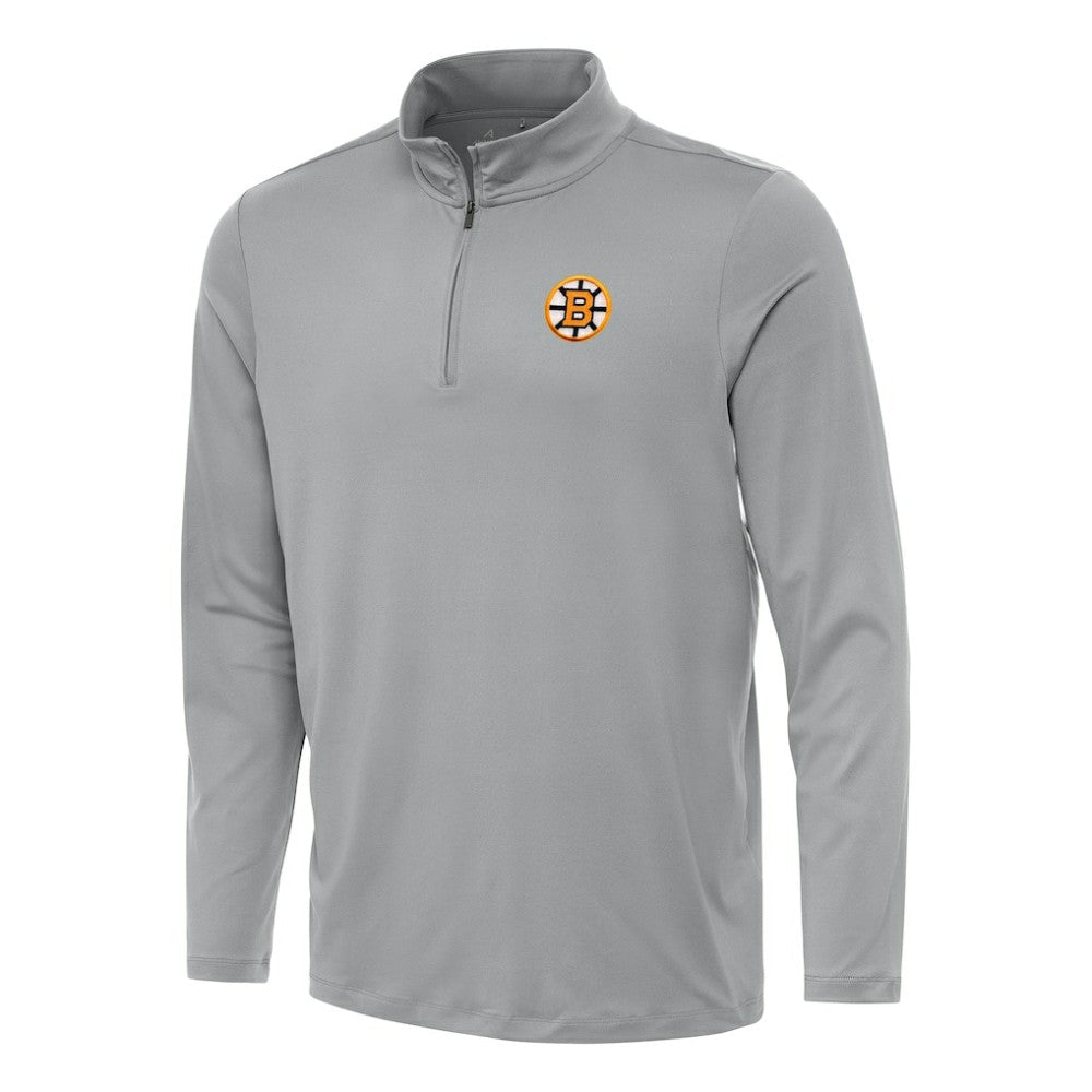 Boston Bruins Antigua Reprocess Quarter-Zip Pullover - Gray - NHL 203362029
