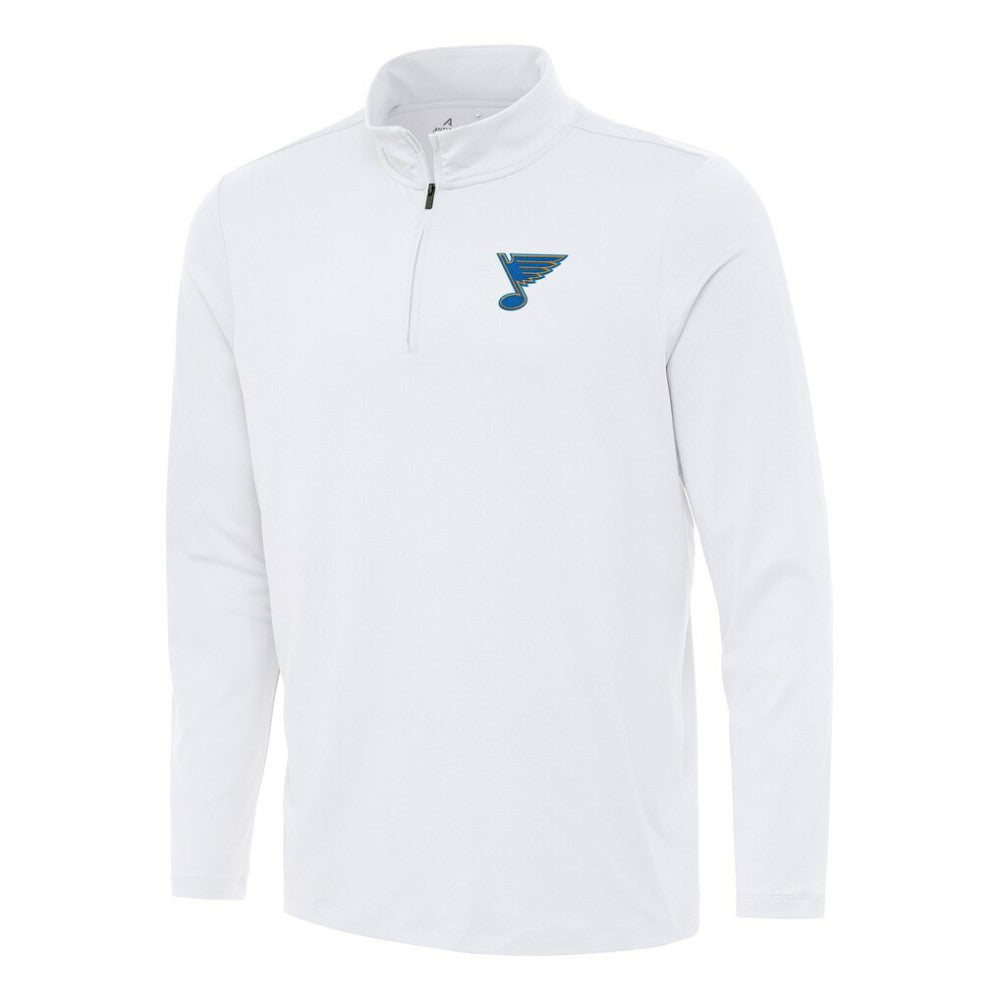 St. Louis Blues Antigua Reprocess Quarter-Zip Pullover - White - NHL 203362030