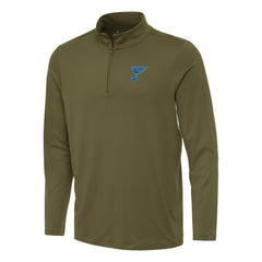 St. Louis Blues Antigua Reprocess Quarter-Zip Pullover - Olive - NHL 203362032