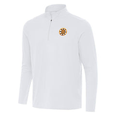 Boston Bruins Antigua Intent Quarter-Zip Top - White - NHL 203362077