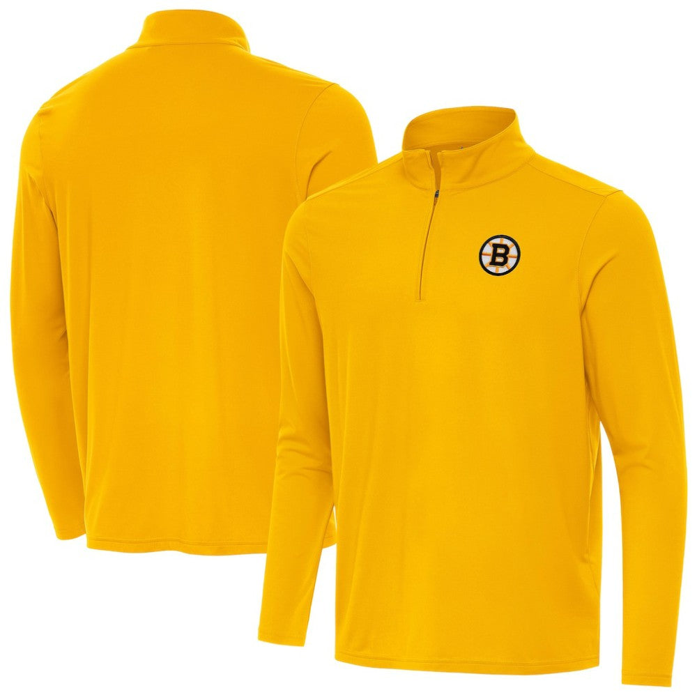 Boston Bruins Antigua Intent Quarter-Zip Top - Gold - NHL 203362079