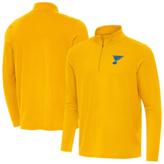 St. Louis Blues Antigua Intent Quarter-Zip Top - Gold - NHL 203362081