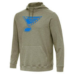 St. Louis Blues Antigua Cloud Pullover Hoodie - Olive - NHL 203362084