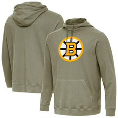 Boston Bruins Antigua Cloud Pullover Hoodie - Olive - NHL 203362085