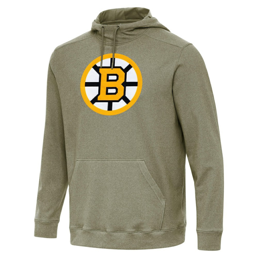 Boston Bruins Antigua Cloud Pullover Hoodie - Olive - NHL 203362085