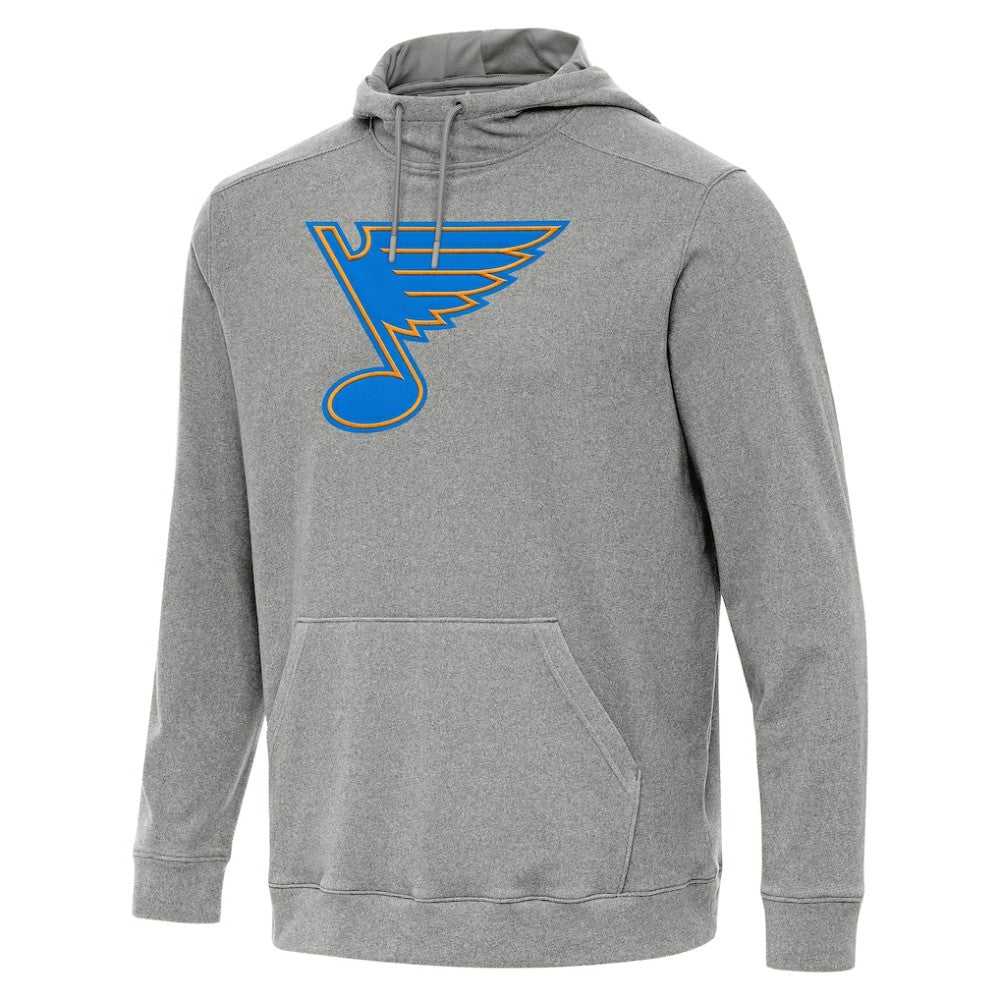 St. Louis Blues Antigua Cloud Pullover Hoodie - Heather Black - NHL 203362087