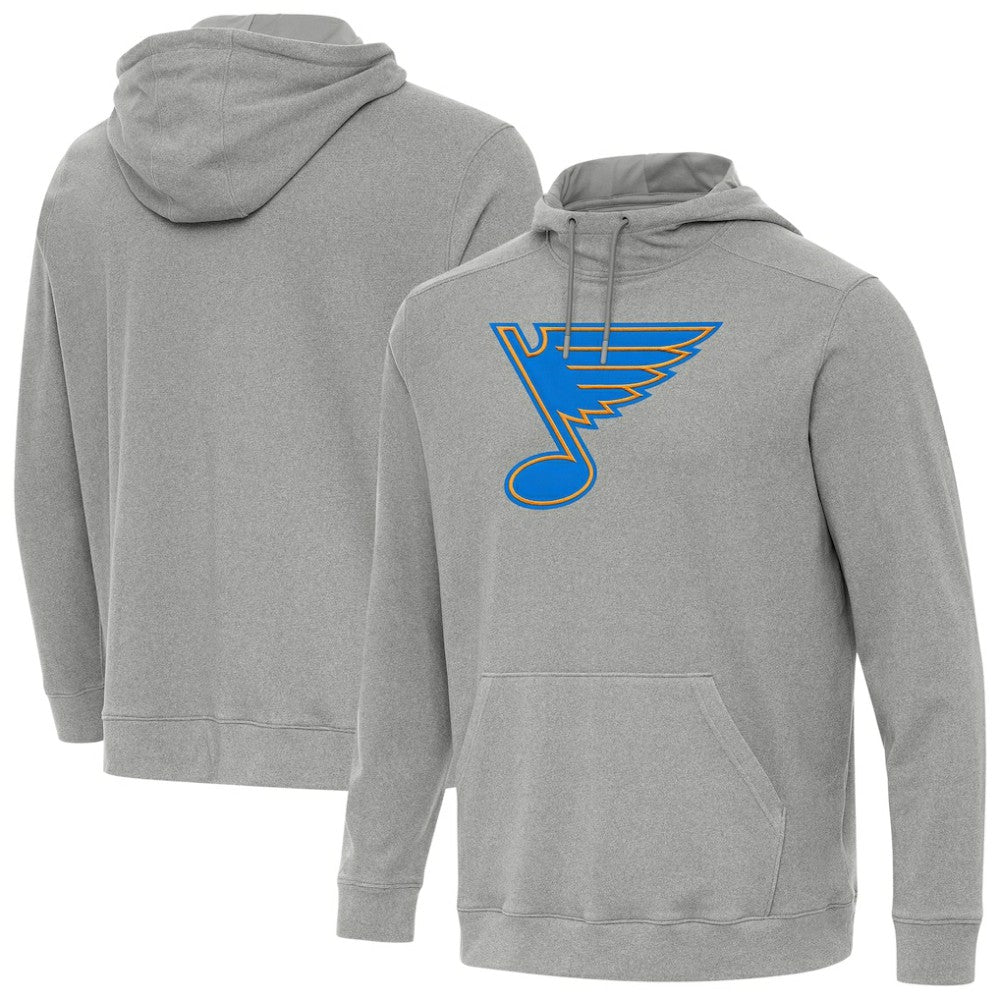St. Louis Blues Antigua Cloud Pullover Hoodie - Heather Gray - NHL 203362088