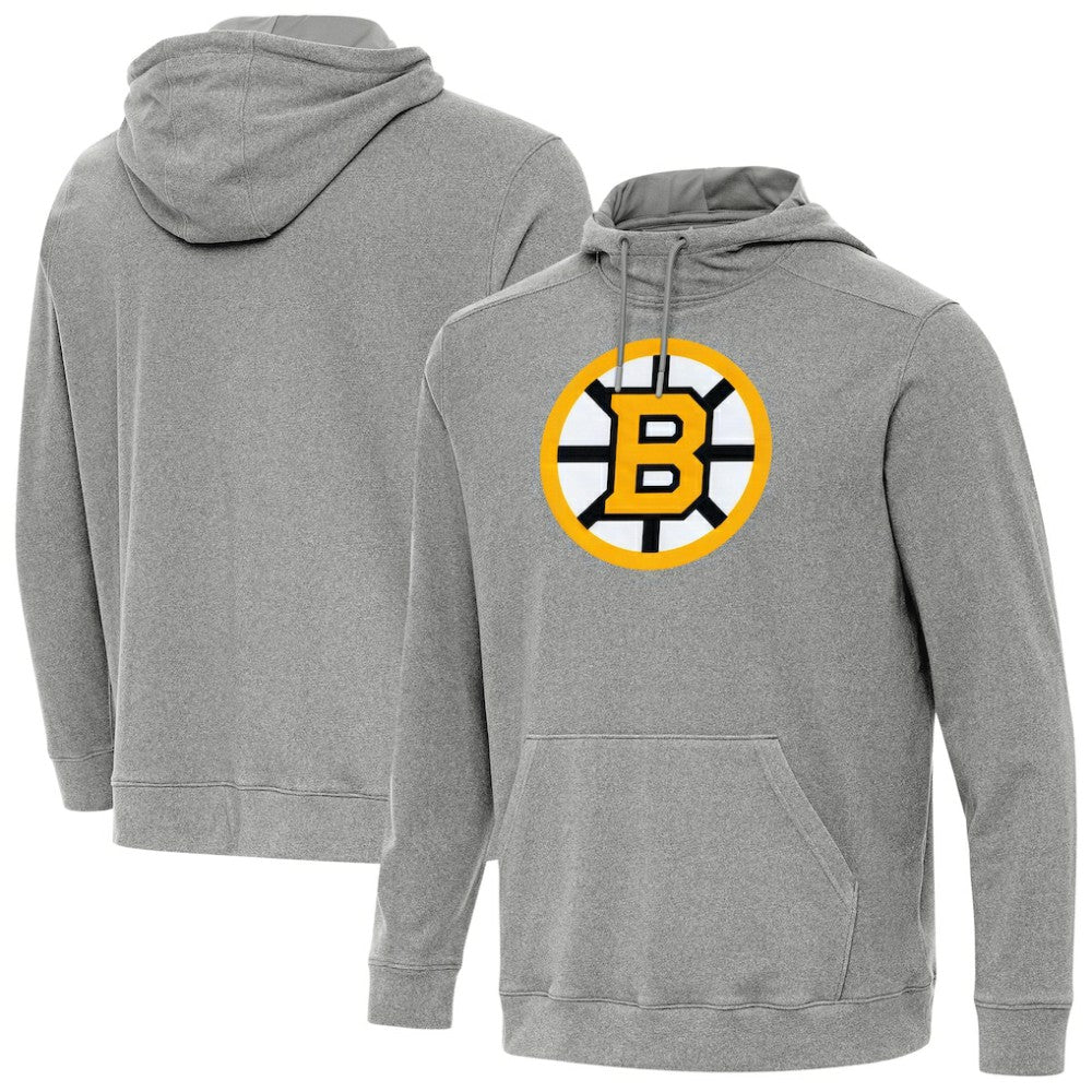 Boston Bruins Antigua Cloud Pullover Hoodie - Heather Black - NHL 203362089