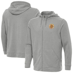 Boston Bruins Antigua Effortless Full-Zip Hoodie - Heather Gray - NHL 203362093