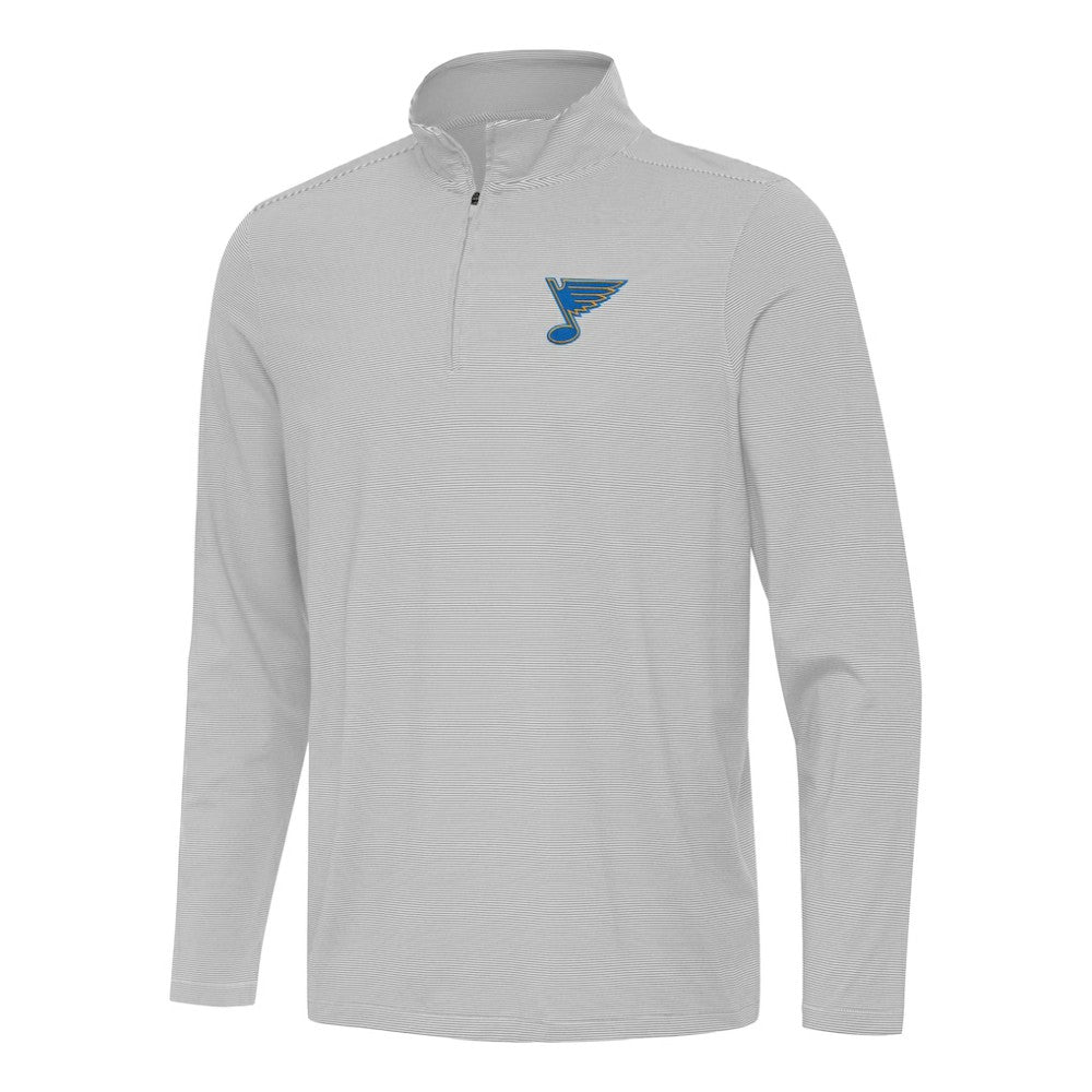 St. Louis Blues Antigua Twine Quarter-Zip Pullover - Gray - NHL 203362156