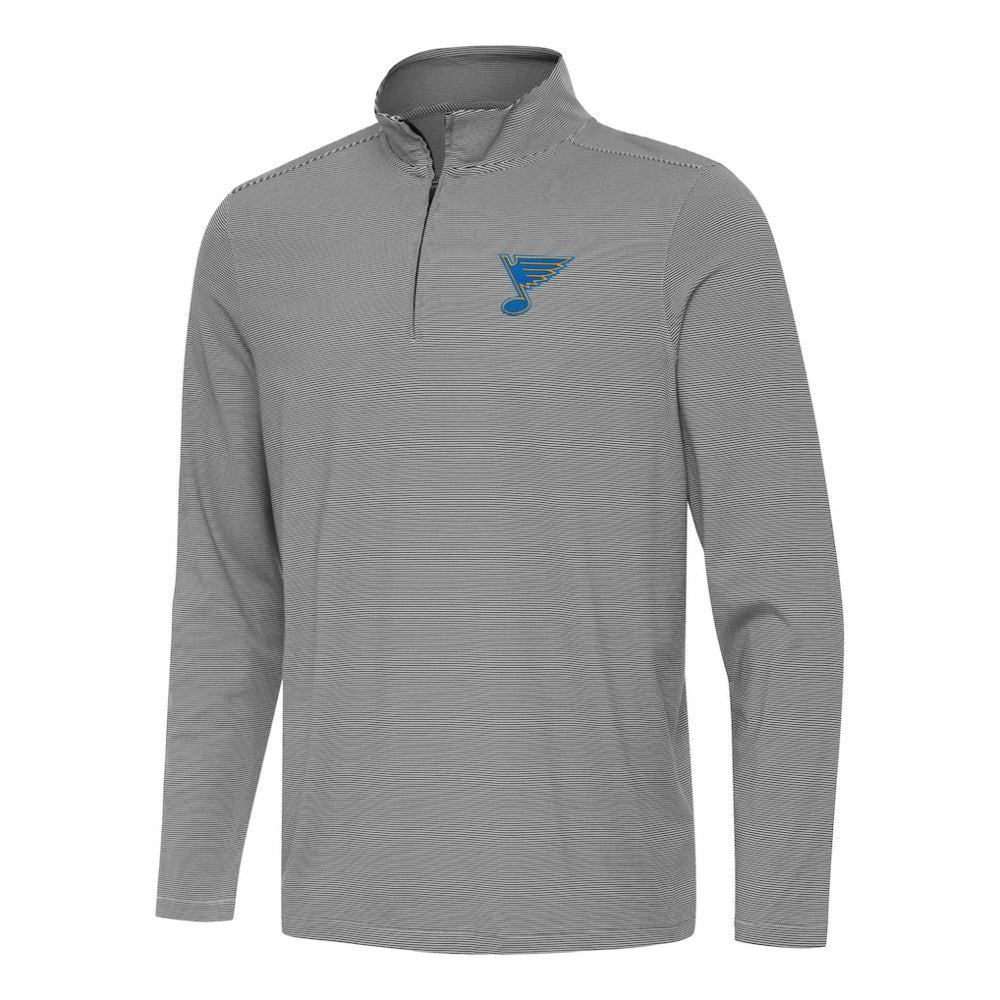 St. Louis Blues Antigua Twine Quarter-Zip Pullover - Black - NHL 203362160