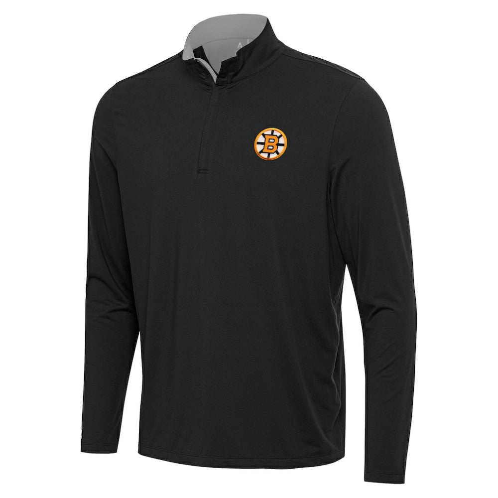 Boston Bruins Antigua Content Quarter-Zip Jacket - Heather Gray - NHL 203362162