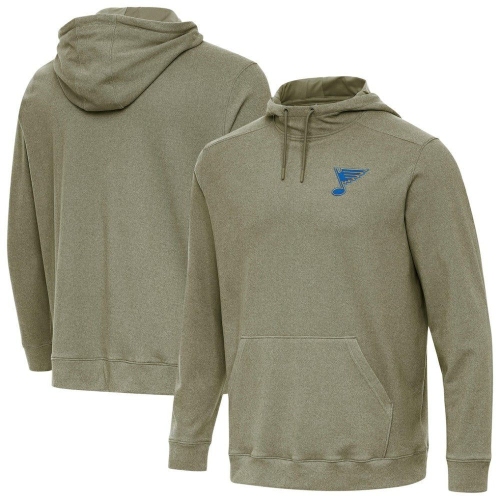 St. Louis Blues Antigua Cloud Pullover Hoodie - Olive - NHL 203362194