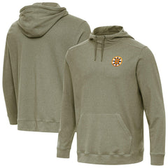 Boston Bruins Antigua Cloud Pullover Hoodie - Olive - NHL 203362195