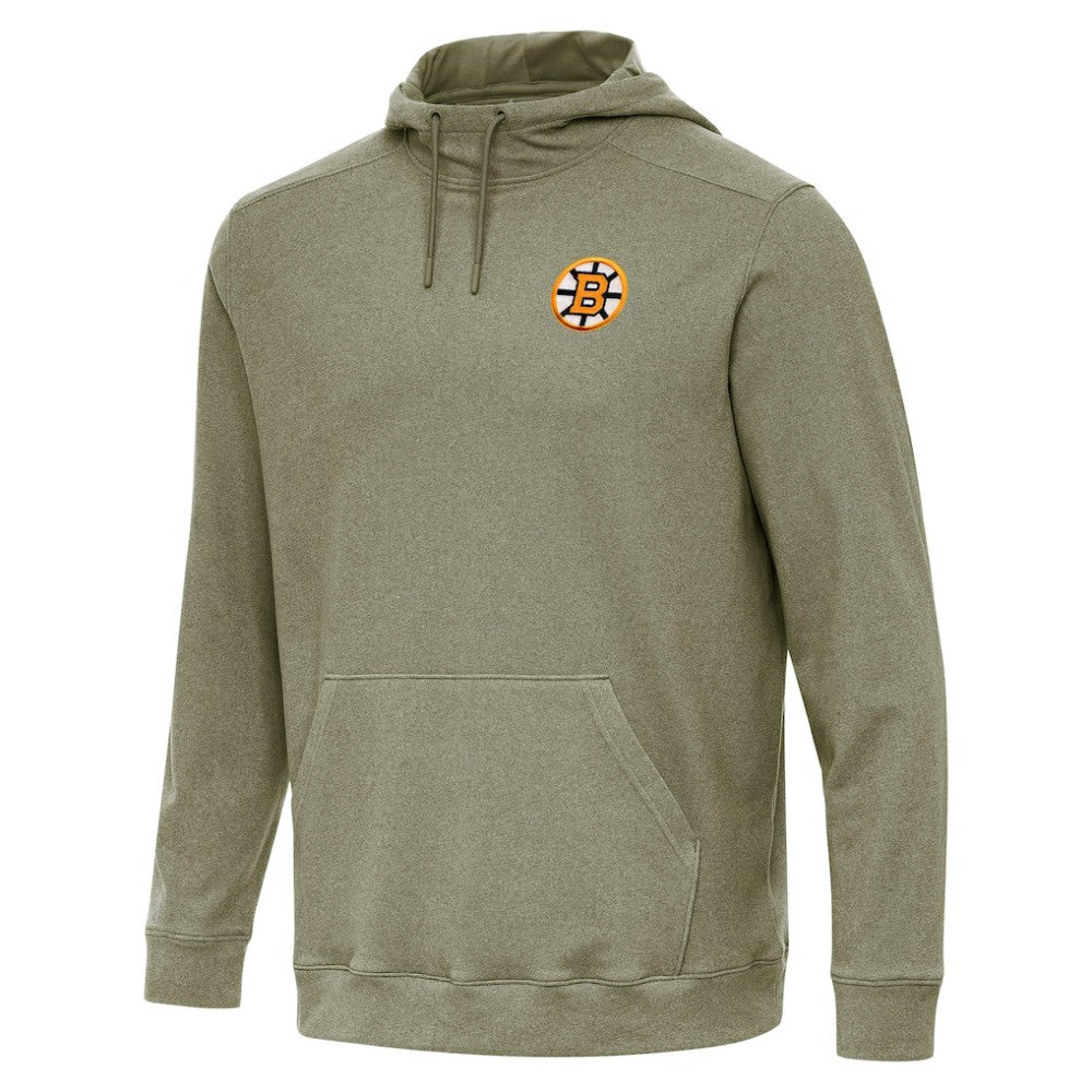 Boston Bruins Antigua Cloud Pullover Hoodie - Olive - NHL 203362195