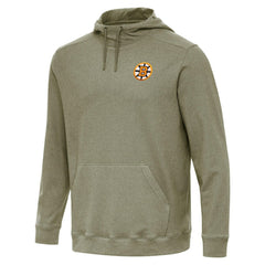 Boston Bruins Antigua Cloud Pullover Hoodie - Olive - NHL 203362195