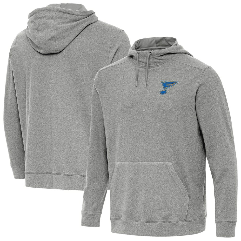 St. Louis Blues Antigua Cloud Pullover Hoodie - Heather Black - NHL 203362200