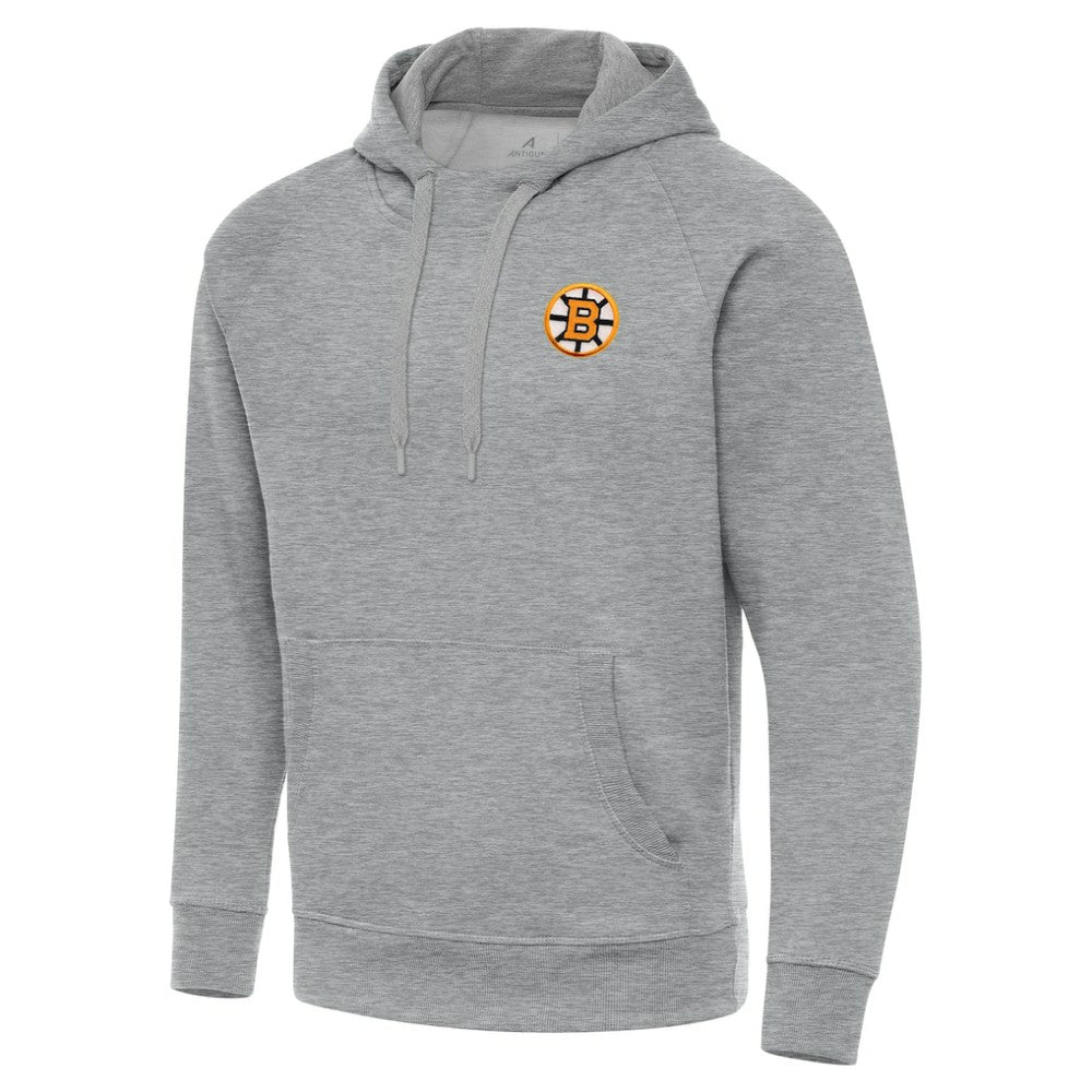 Boston Bruins Antigua Victory Pullover Hoodie - Heather Gray - NHL 203362217