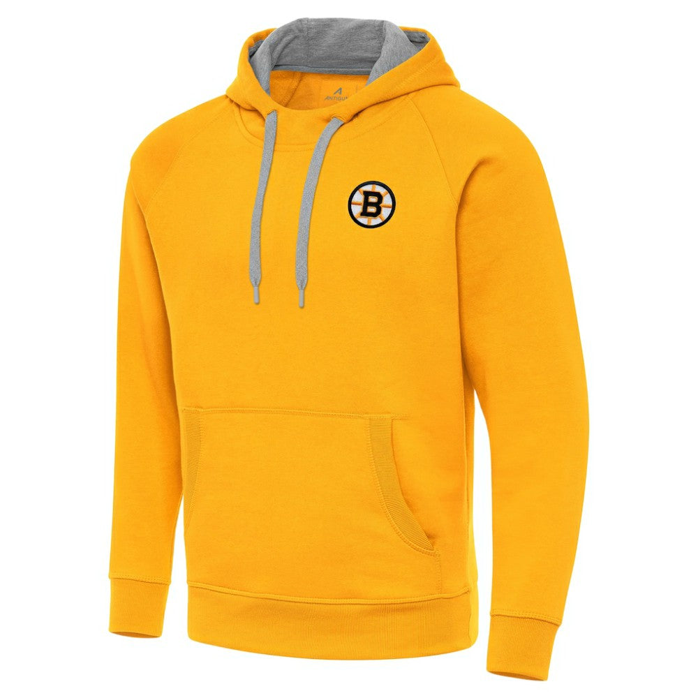 Boston Bruins Antigua Victory Pullover Hoodie - Gold - NHL 203362218