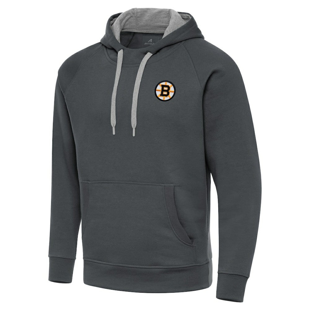 Boston Bruins Antigua Victory Pullover Hoodie - Charcoal - NHL 203362221