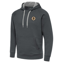 Boston Bruins Antigua Victory Pullover Hoodie - Charcoal - NHL 203362221