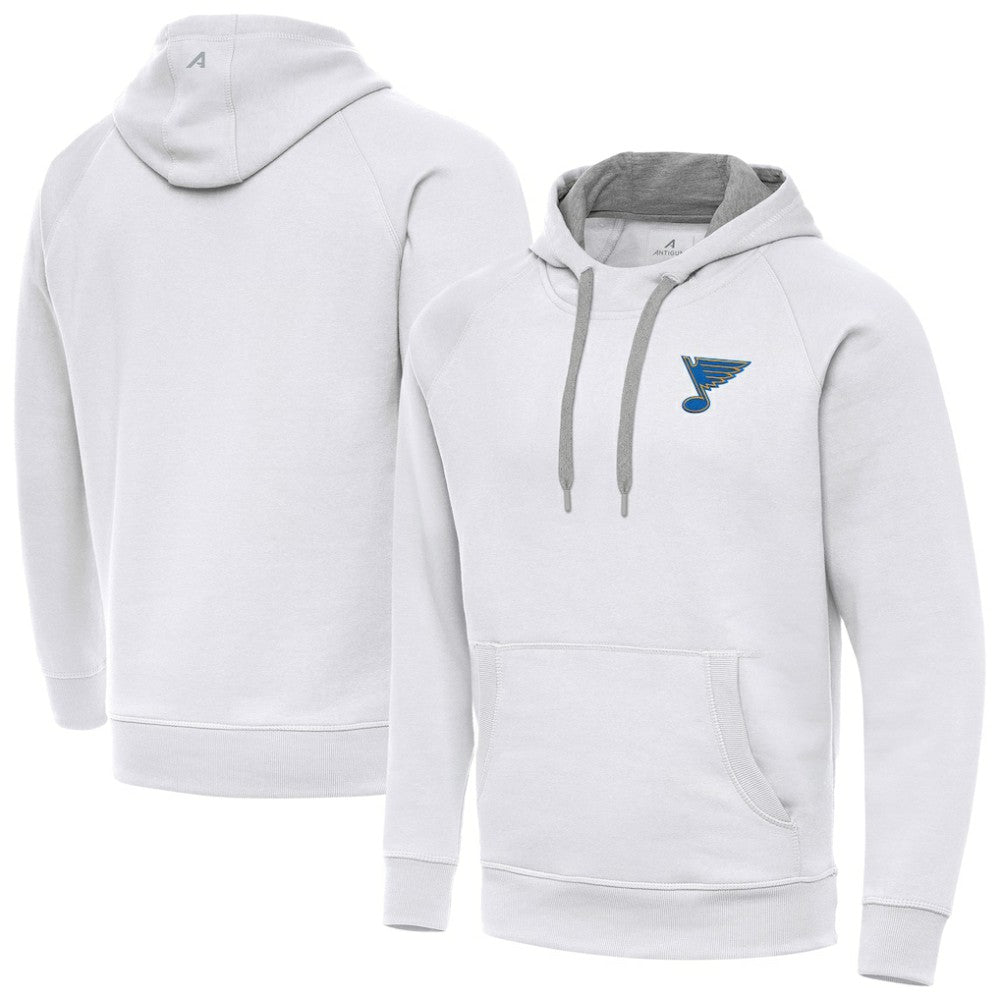 St. Louis Blues Antigua Victory Pullover Hoodie - White - NHL 203362222