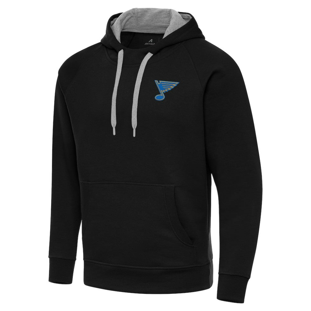 St. Louis Blues Antigua Victory Pullover Hoodie - Black - NHL 203362223