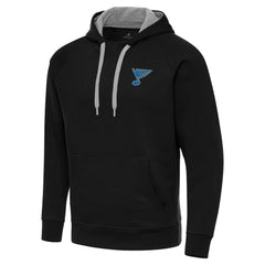 St. Louis Blues Antigua Victory Pullover Hoodie - Black - NHL 203362223