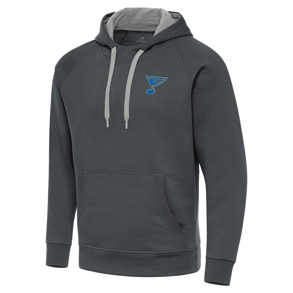 St. Louis Blues Antigua Victory Pullover Hoodie - Charcoal - NHL 203362227