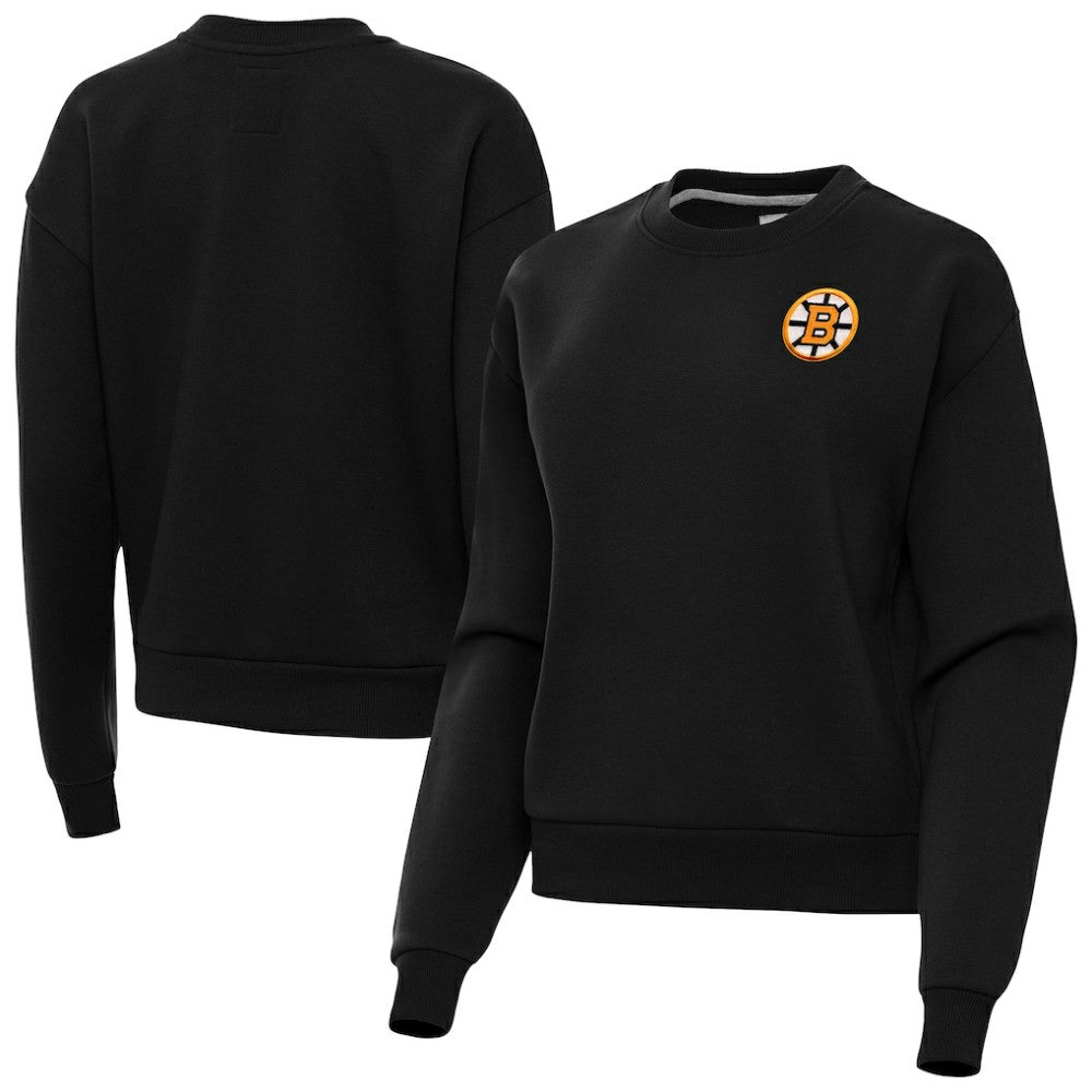 Boston Bruins Antigua Women's Victory Pullover Sweatshirt - Black - NHL 203362233