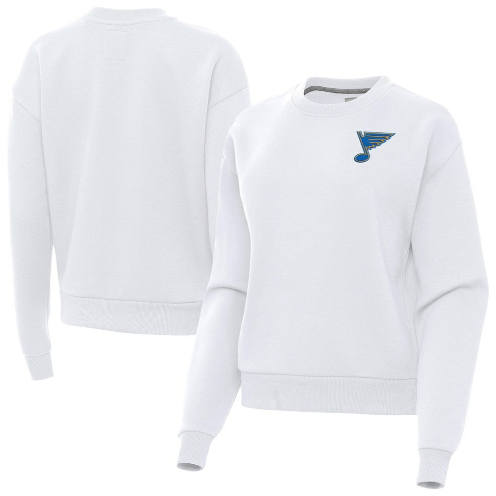 St. Louis Blues Antigua Women's Victory Pullover Sweatshirt - White - NHL 203362234