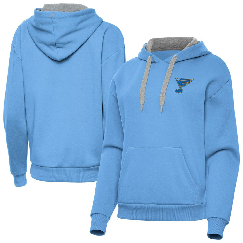 St. Louis Blues Antigua Women's Victory Pullover Hoodie - Blue - NHL 203362239
