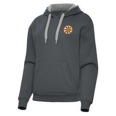 Boston Bruins Antigua Women's Victory Pullover Hoodie - Charcoal - NHL 203362240