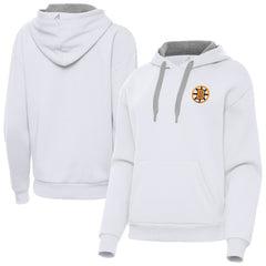 Boston Bruins Antigua Women's Victory Pullover Hoodie - White - NHL 203362241