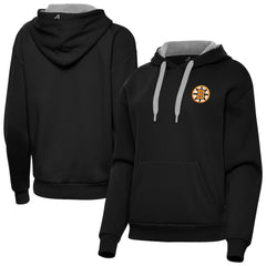 Boston Bruins Antigua Women's Victory Pullover Hoodie - Black - NHL 203362242