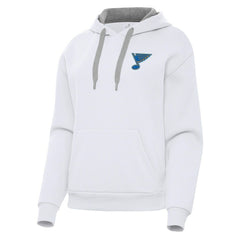 St. Louis Blues Antigua Women's Victory Pullover Hoodie - White - NHL 203362247