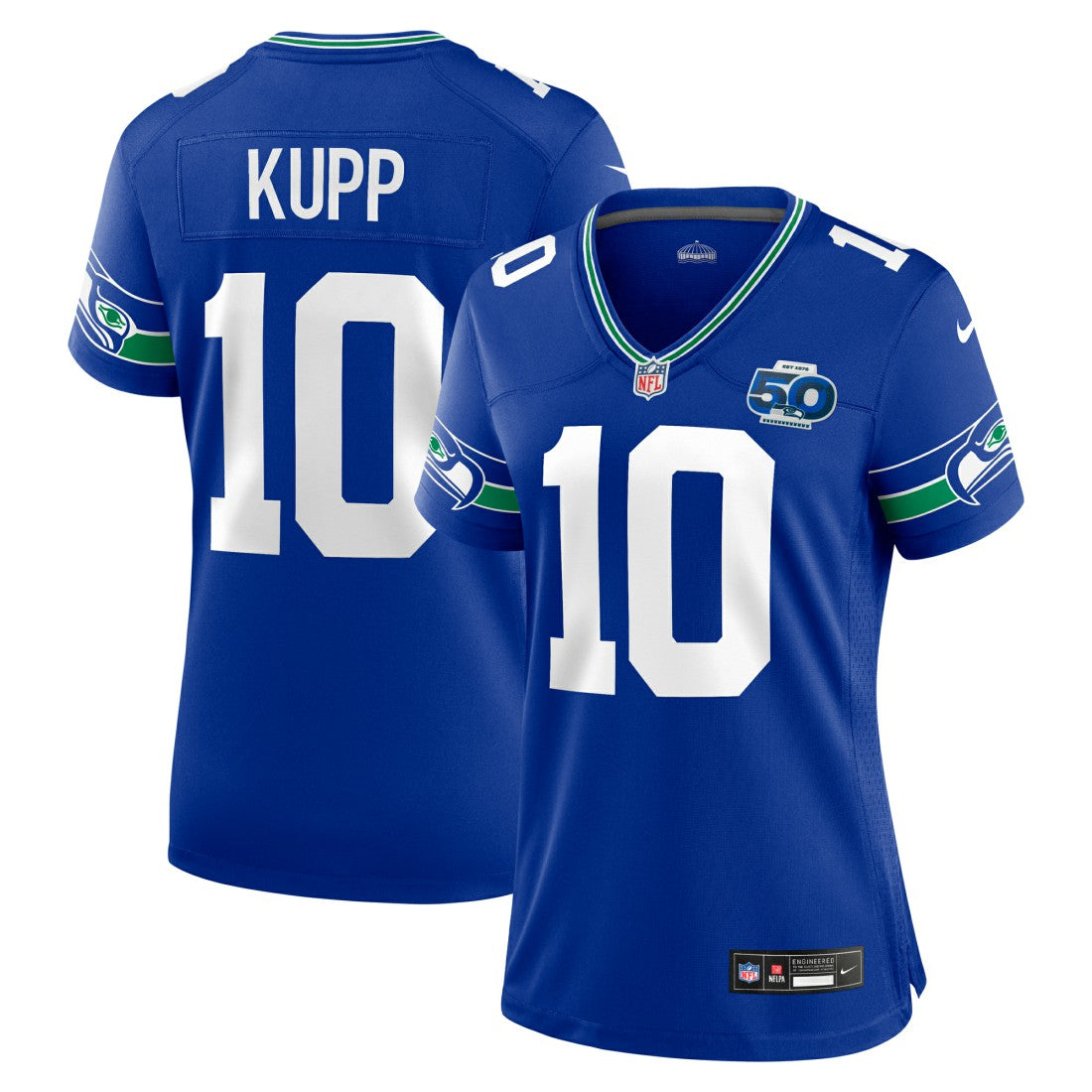 Nike Cooper Kupp Seattle Seahawks Women's Alternate 50th Season Game Jersey Royal