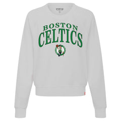 Boston Celtics Sportiqe Women's Genuine Issue Collection Ashlyn Cropped Sweatshirt Gray